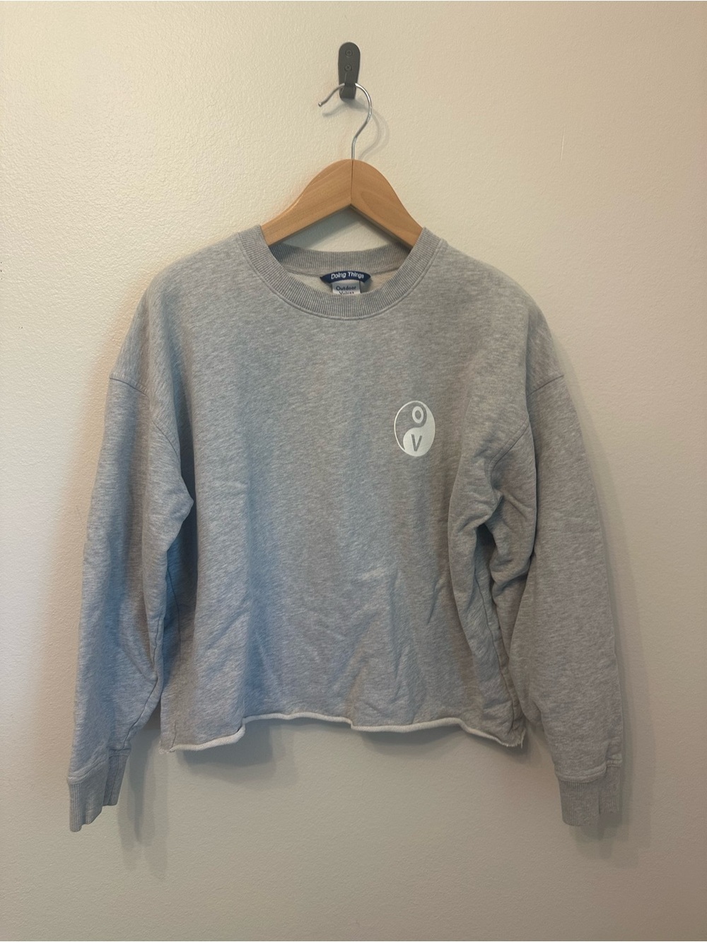 Outdoor Voices Light Gray Crewneck Sweatshirt